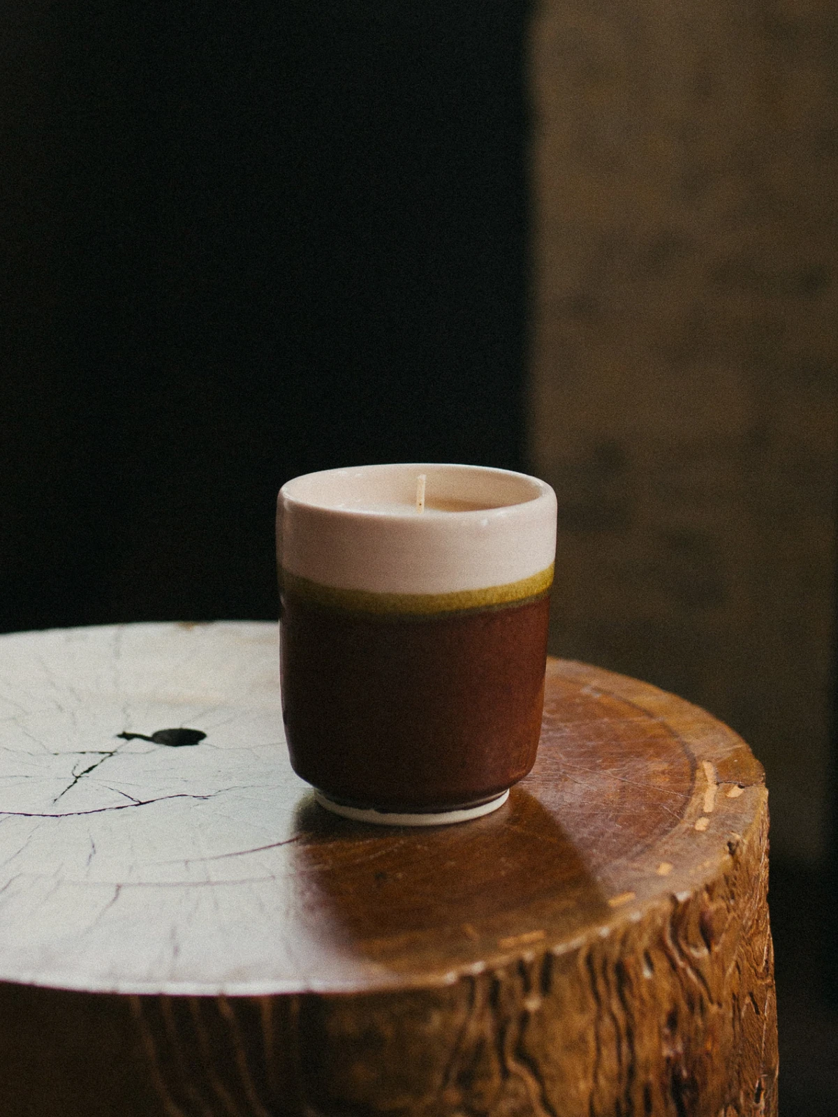 Paramount House Hotel's limited-edition candle burning in reception.